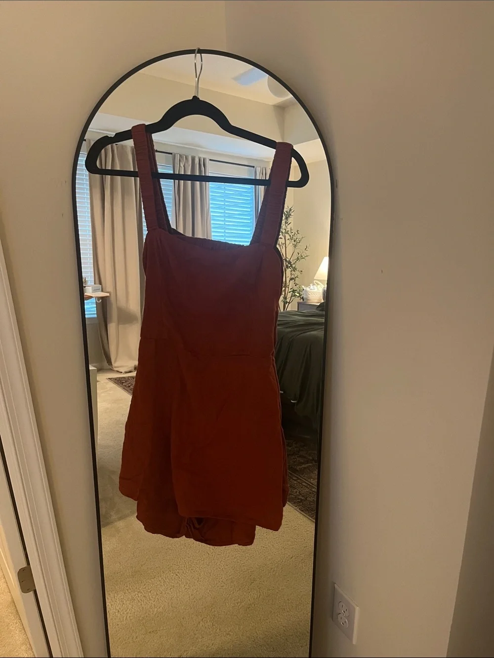 Abercrombie Women’s Square Neck Orange Romper